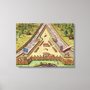 Fort Caroline, from 'Brevis Narratio' Canvas Print