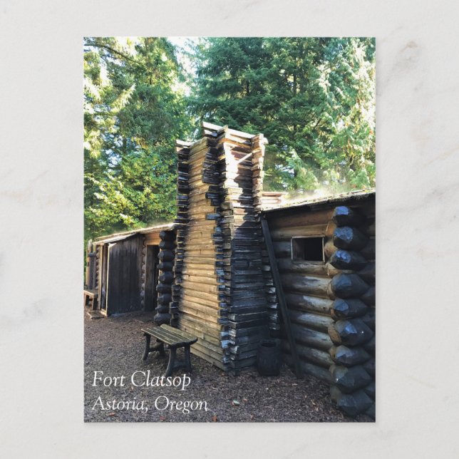 Fort Clatsop, Astoria, Oregon Postcard (Front)