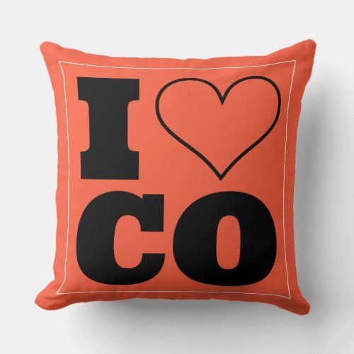 Fort Collins CO Game Day School Pride Accent Throw Pillow