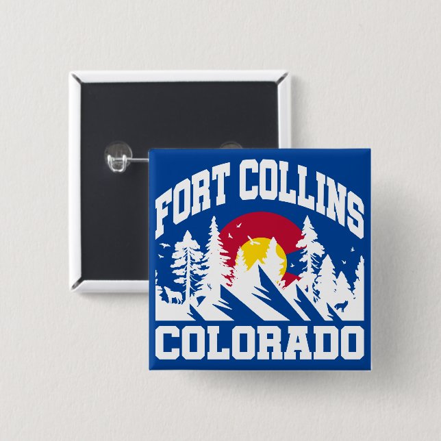 Fort Collins,Colorado Button (Front & Back)