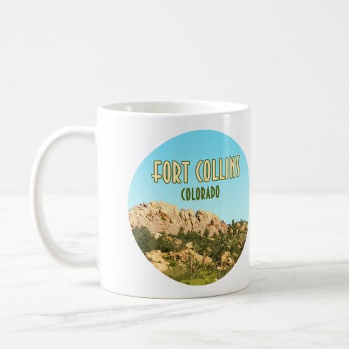 Fort Collins Colorado Horsetooth Rock Coffee Mug