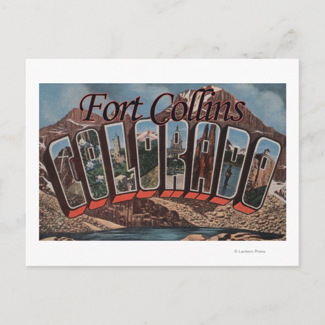 Fort Collins, Colorado - Large Letter Scenes Postcard (Front)