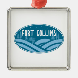 Fort Collins Colorado Outdoors Metal Ornament