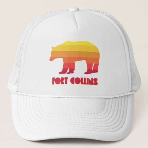 Fort Collins Colorado Rainbow Bear Trucker Hat