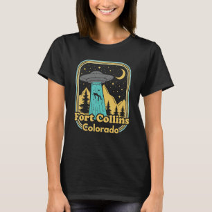Fort Collins Colorado Ufo Alien Hunter 80s State P T-Shirt