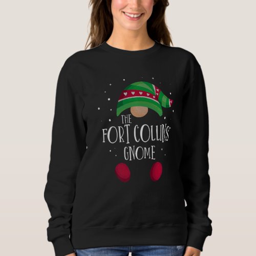 Fort Collins Gnome Family Matching Christmas Pajam Sweatshirt