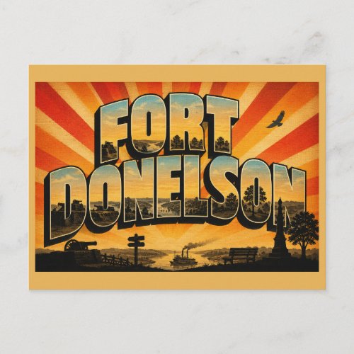 Fort Donelson TN River Bluffs Forest Art Postcard