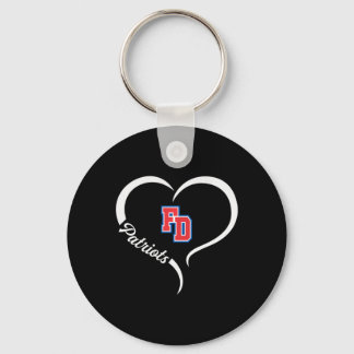 Fort Dorchester Patriots Logo Half Heart Slogan Hs Keychain