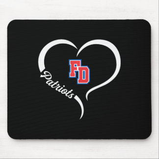 Fort Dorchester Patriots Logo Half Heart Slogan Hs Mouse Pad