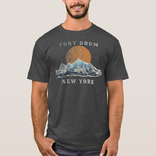 Fort Drum New York Mountain Sunset Scene T_Shirt