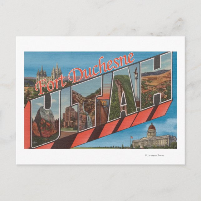 Fort Duchesen, Utah - Large Letter Scenes Postcard (Front)