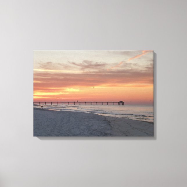 Fort Ft. Walton Beach Sunrise Photo Canvas Sunset (Front)