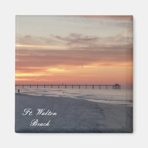 Fort Ft. Walton Beach Sunrise Photo Magnet Sunset