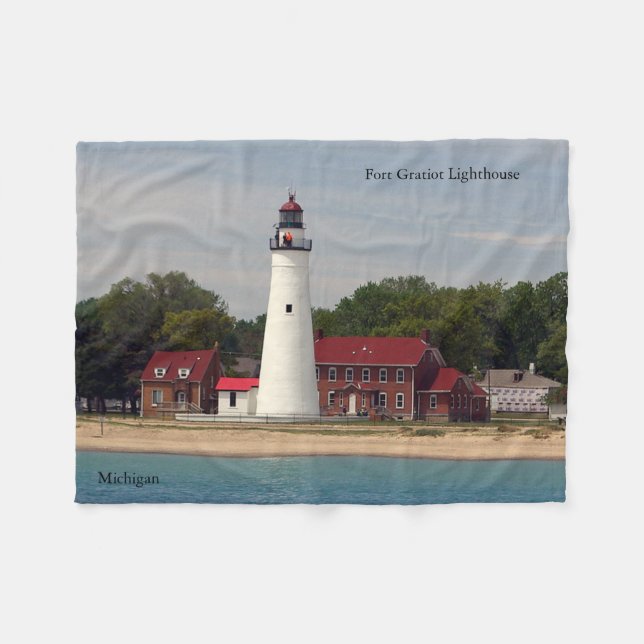 Fort Gratiot Lighthouse blanket (Front (Horizontal))