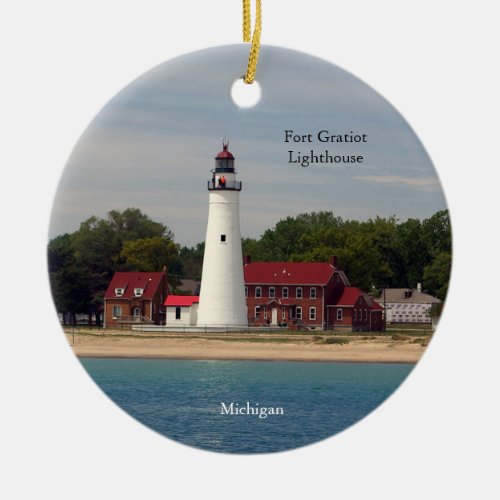 Fort Gratiot Lighthouse double sided ornament