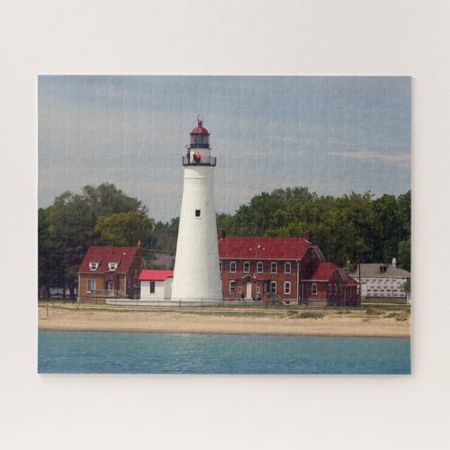 Fort Gratiot Lighthouse from water Jigsaw Puzzle