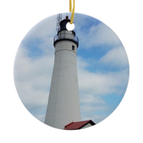 Fort Gratiot Lighthouse in Michigan Ceramic Ornament