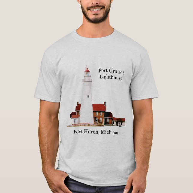 Fort Gratiot Lighthouse light shirt (Front)