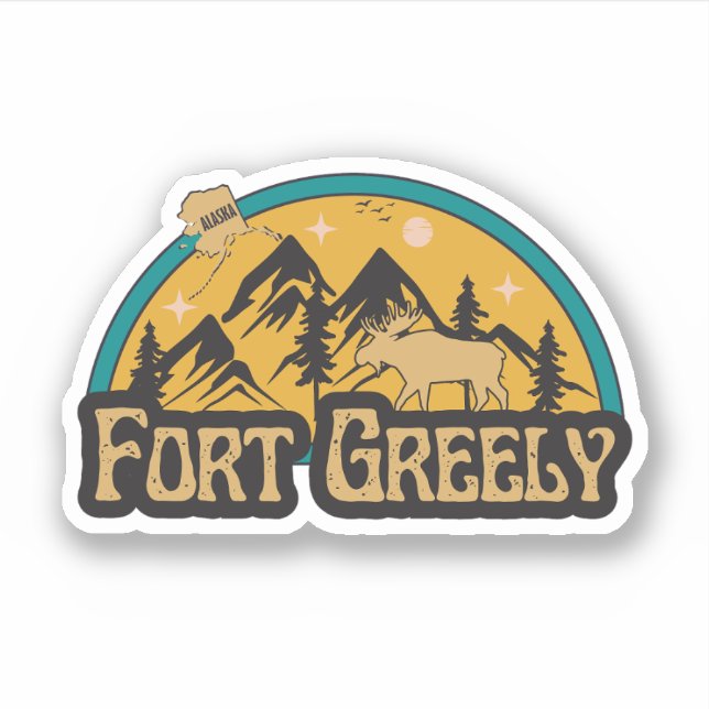Fort Greely, Alaska Sticker (Front)