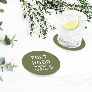 Fort Hood Latitude Longitude Coaster