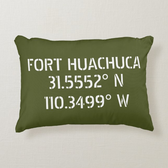 Fort Huachuca Latitude Longitude  Accent Pillow (Front)