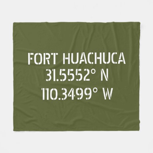 Fort Huachuca Latitude Longitude  Fleece Blanket