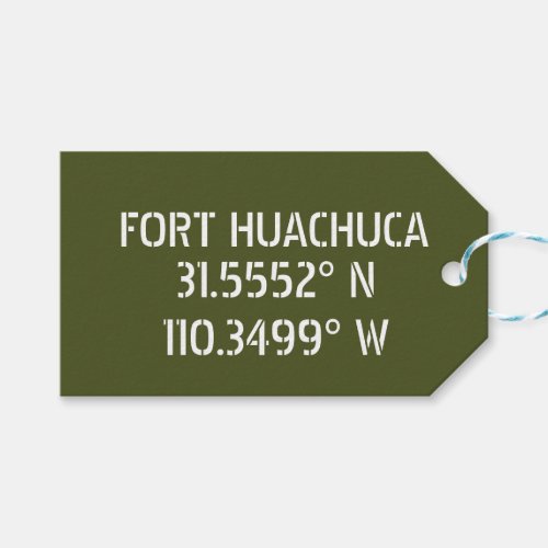 Fort Huachuca Latitude Longitude  Gift Tags