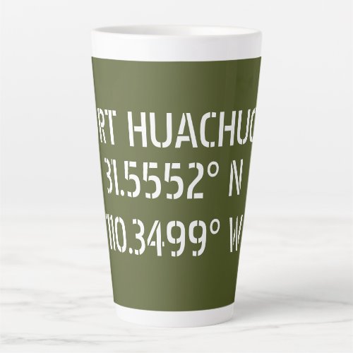 Fort Huachuca Latitude Longitude   Latte Mug