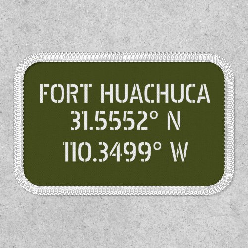 Fort Huachuca Latitude Longitude  Patch