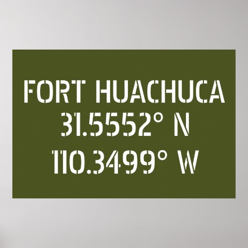 Fort Huachuca Latitude Longitude   Poster