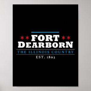 Fort Illinois War 1812 Lake Michigan Potawatomi Ba Poster