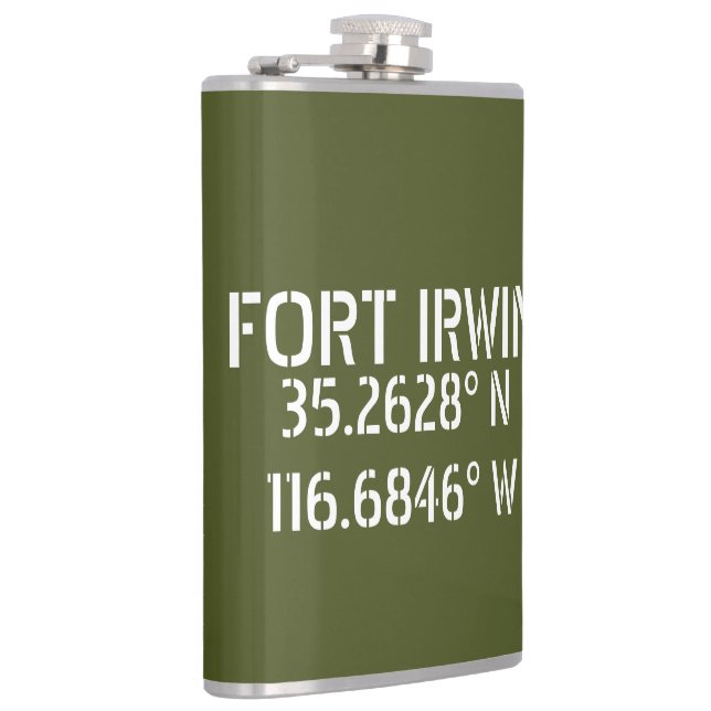 Fort Irwin Latitude Longitude  Flask (Right)