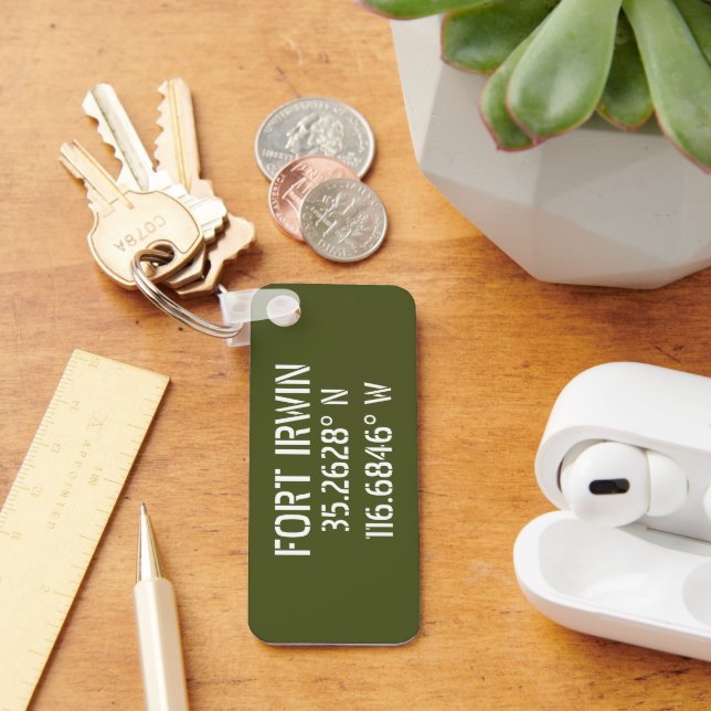 Fort Irwin Latitude Longitude  Keychain (Desk)