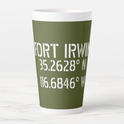 Fort Irwin Latitude Longitude  Latte Mug