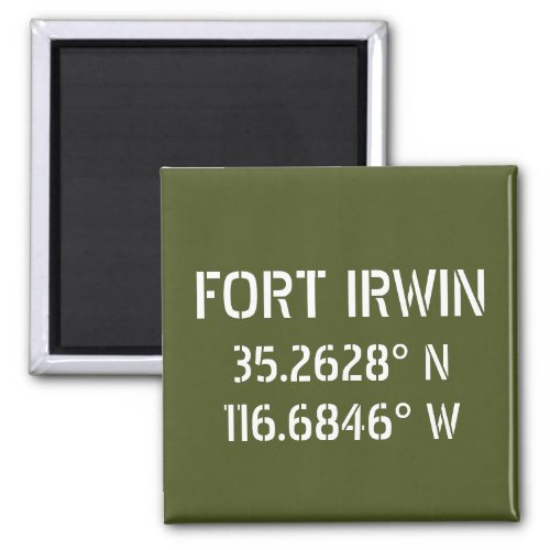 Fort Irwin Latitude Longitude  Magnet