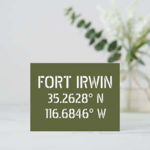 Fort Irwin Latitude Longitude Postcard