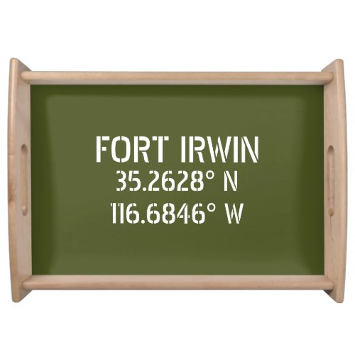 Fort Irwin Latitude Longitude  Serving Tray