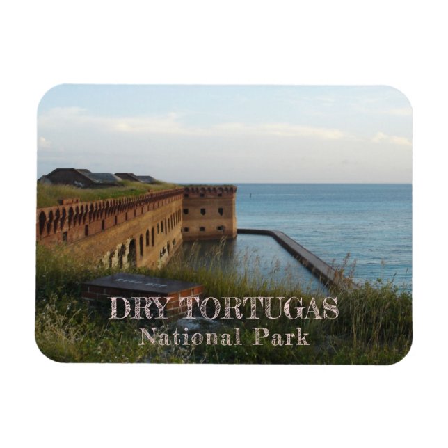 Fort Jefferson Moat, Wall, Dry Tortugas Magnet (Horizontal)