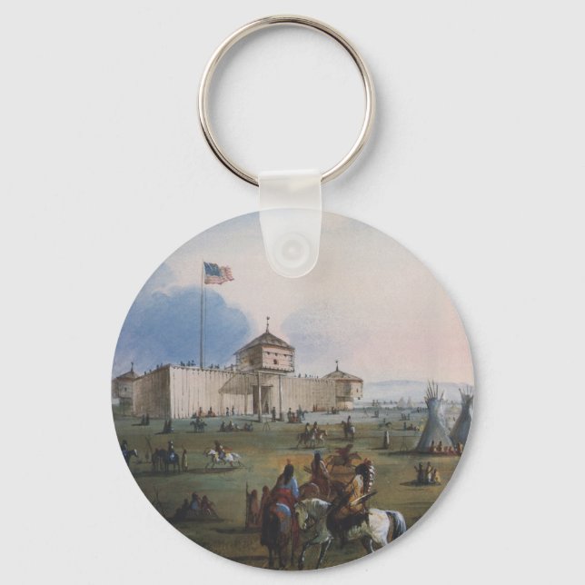 Fort Laramie, Sublette Fort, Fort William, Miller Keychain (Front)