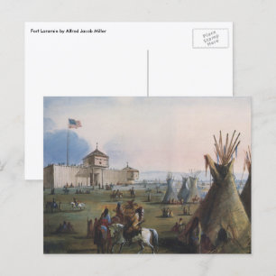 Fort Laramie, Sublette Fort, Fort William, Miller Postcard