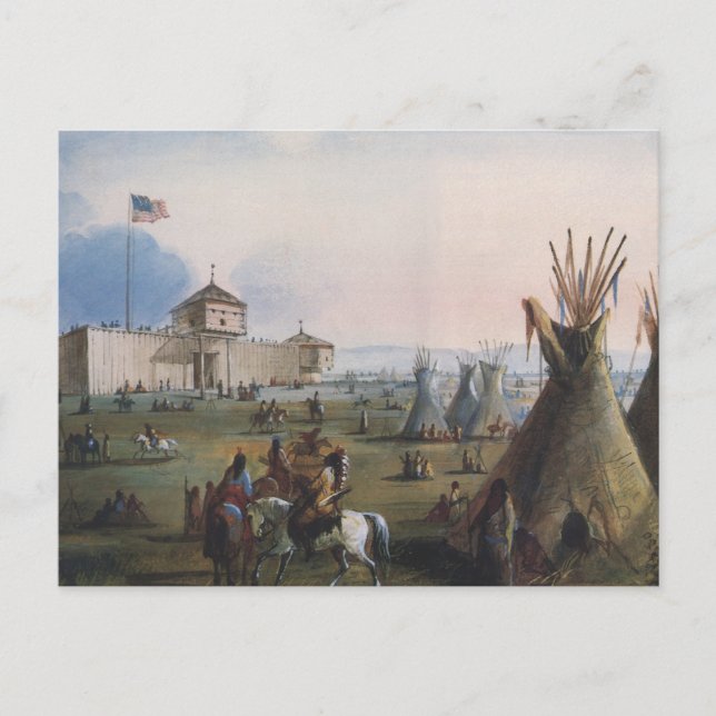 Fort Laramie, Sublette Fort, Fort William, Miller Postcard (Front)