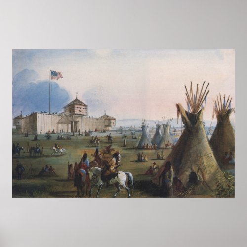 Fort Laramie Sublette Fort Fort William Miller Poster
