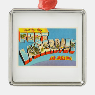 Fort Lauderdale #2 Florida FL Old Travel Souvenir Metal Ornament