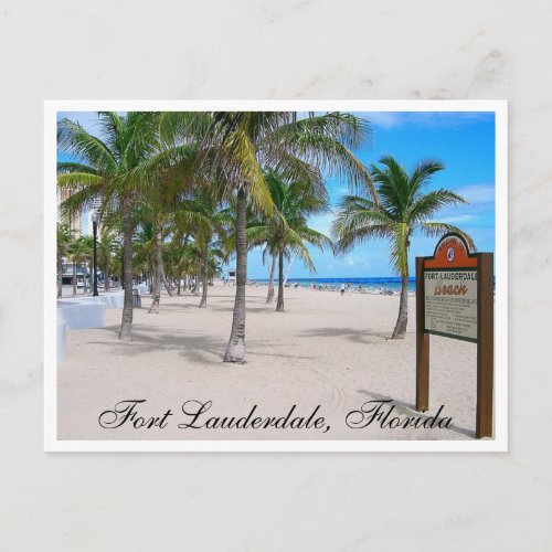 Fort Lauderdale Beach  Florida Post Card
