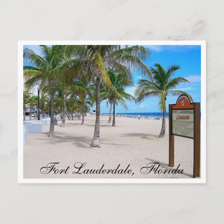 Fort Lauderdale Beach Florida Post Card Zazzle