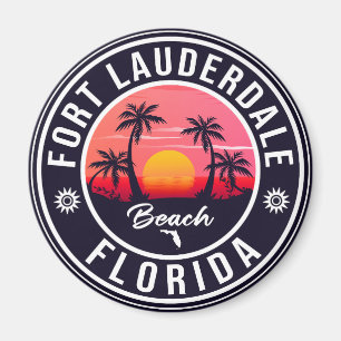 Fort Lauderdale Beach Florida Vintage 60s Magnet