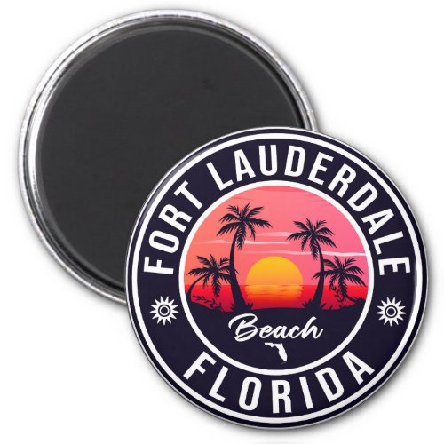 Fort Lauderdale Beach Florida Vintage 60s Magnet