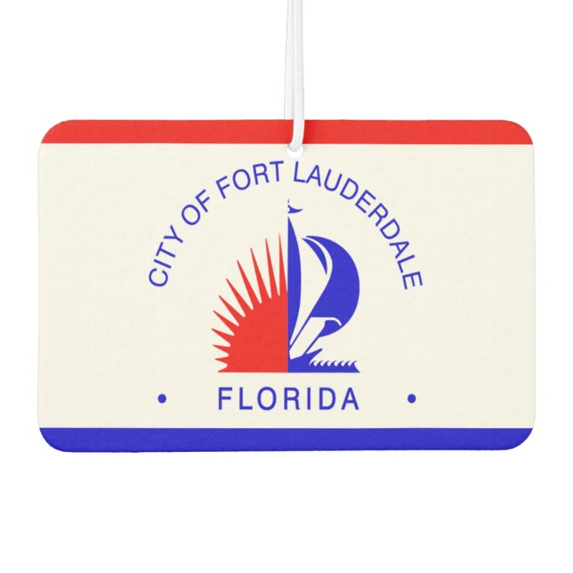 Fort Lauderdale city flag Air Freshener (Front)