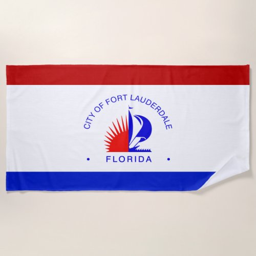 Fort Lauderdale city flag beach towel