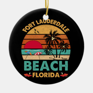 Fort Lauderdale Florida Beach FL Novelty Ceramic Ornament
